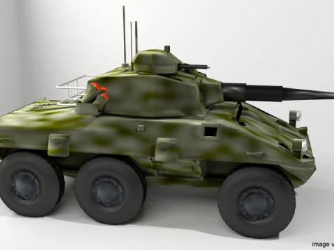 Armored Car - Cascavel 3D Model