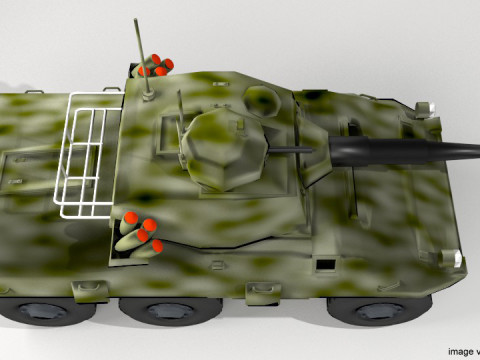 Armored Car - Cascavel 3D Model