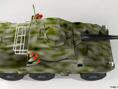 Armored Car - Cascavel 3D Model