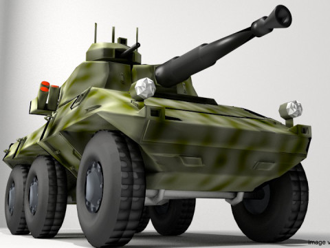 Armored Car - Cascavel 3D Model