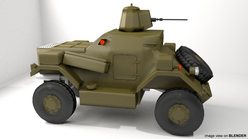 Armored Car - Daimler Dingo Modelo 3D .c4d .max .obj .3ds .fbx .stl .blend 
