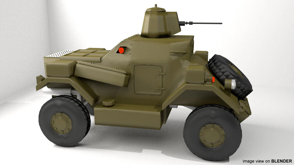 Armored Car - Daimler Dingo 3D Model .c4d .max .obj .3ds .fbx .stl .blend