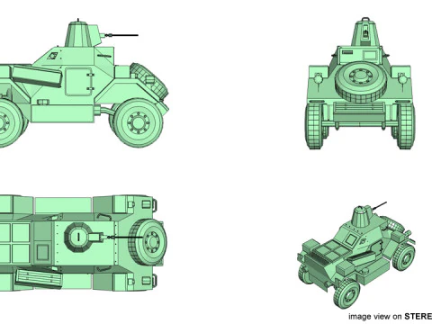 Armored Car - Daimler Dingo 3D Model