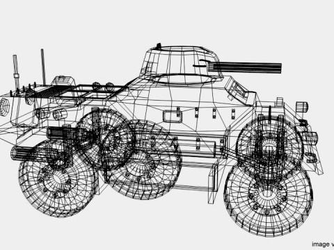 Armored Car - Ferret 3D 模型