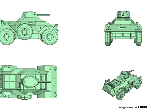 Armored Car - Ferret 3D 模型