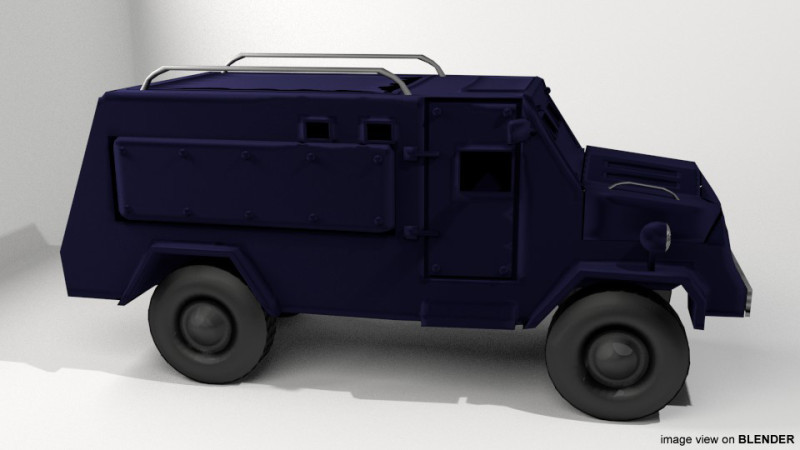Armored Car - Humberette Modello 3D .c4d .max .obj .3ds .fbx .stl .blend 