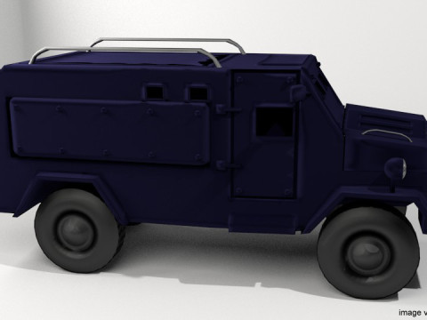 Armored Car - Humberette 3D Model