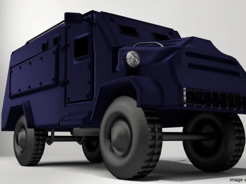 Armored Car - Humberette 3D Model