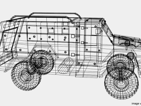 Armored Car - Humberette 3D Model