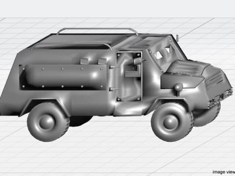 Armored Car - Humberette 3D Model