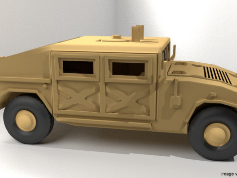 Armored Car - Humvee 3D Model