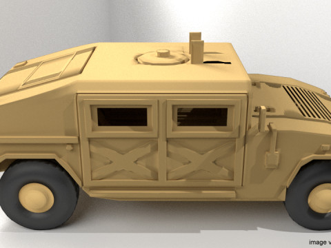 Armored Car - Humvee 3D Model