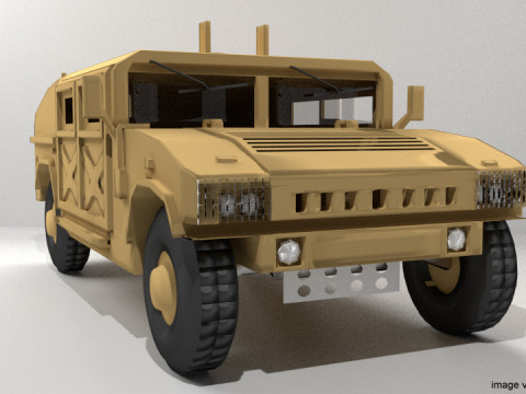 Armored Car - Humvee 3D Model