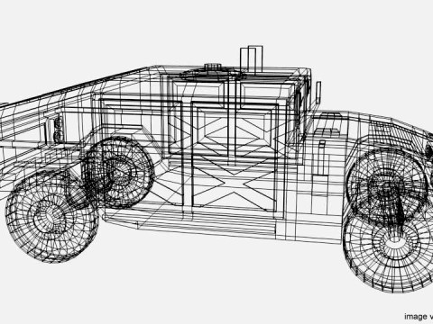 Armored Car - Humvee 3D Model
