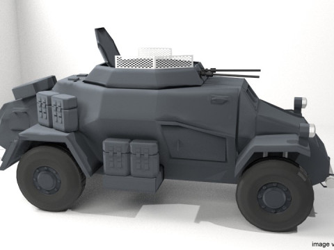 Armored Car - Leichter Panzersphwagen 3D Модель
