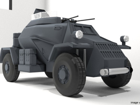 Armored Car - Leichter Panzersphwagen 3D 모델