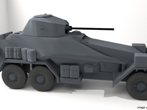 Armored Car - Schwerer Panzersphwagen 3D मॉडल