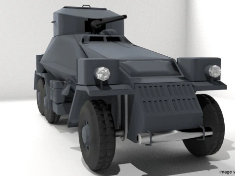 Armored Car - Schwerer Panzersphwagen 3D Model