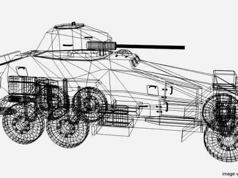 Armored Car - Schwerer Panzersphwagen 3D Model