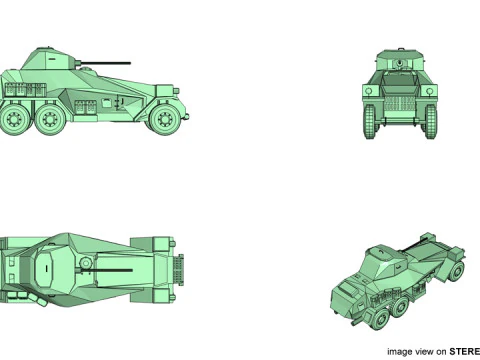 Armored Car - Schwerer Panzersphwagen 3D Model