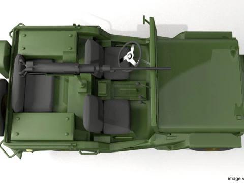 Armored Car - Willy Jeep 3D Model