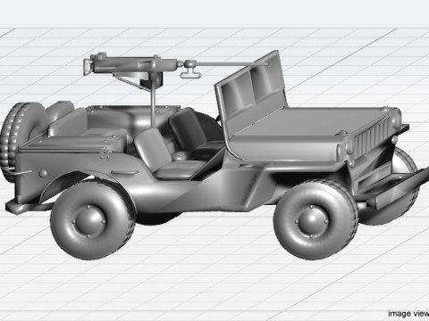 Armored Car - Willy Jeep 3D Model
