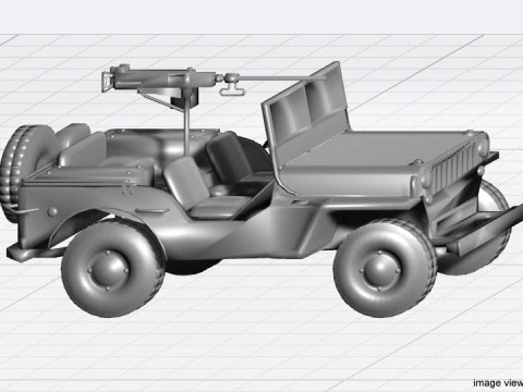 Armored Car - Willy Jeep 3D Model