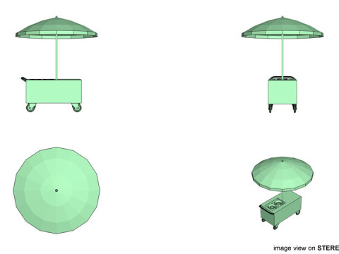 Stall Trolley Type 1 3D Model