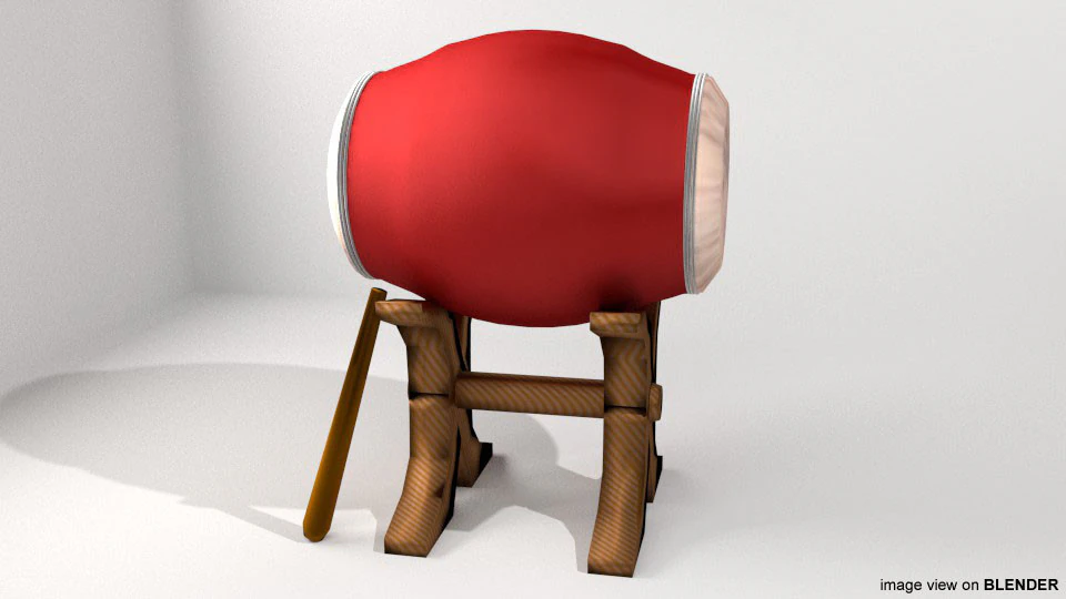 Musical Instrument - Beduk 3D Model .c4d .max .obj .3ds .fbx .stl .blend