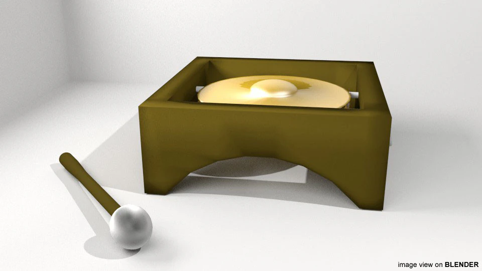 Musical Instrument - Canang 3D Model .c4d .max .obj .3ds .fbx .stl .blend