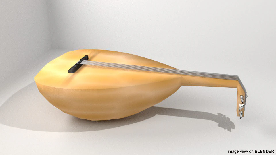 Musical Instrument - Gambus 3D Model .c4d .max .obj .3ds .fbx .stl .blend 