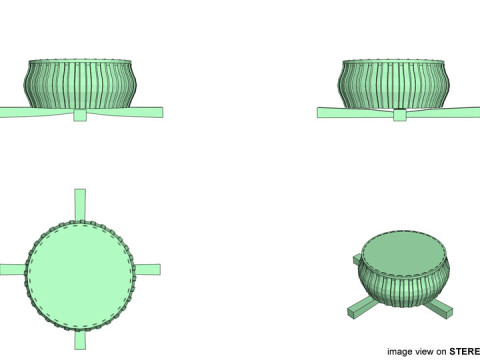 Musical Instrument - Rebana 3D Model