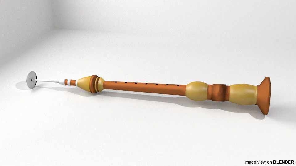 Musical Instrument - Serunai Flute 3D Model .c4d .max .obj .3ds .fbx .stl .blend 