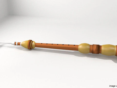 Instrumento Musical - Flauta Serunai Modelo 3D