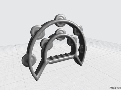 Musical Instrument - Tambourine 3D Model