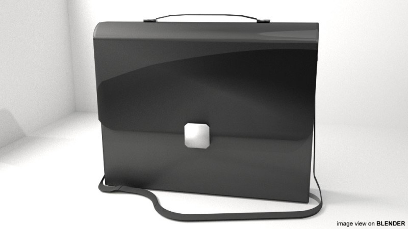 Briefcase - Folder Model 3D .c4d .max .obj .3ds .fbx .stl .blend 