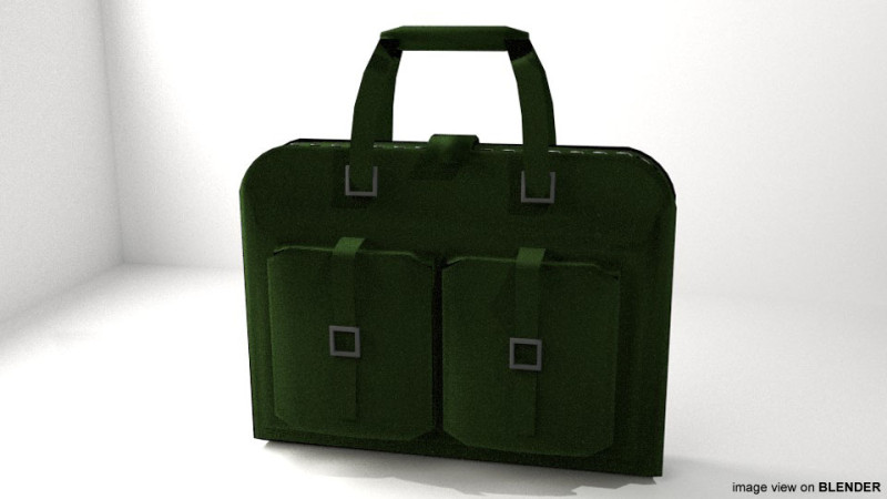 Briefcase - Military Modello 3D .c4d .max .obj .3ds .fbx .stl .blend
