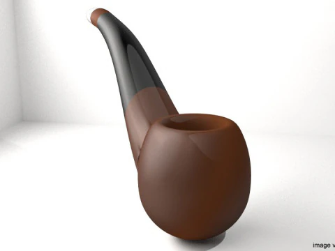 吸烟管 - 弯曲 3D 模型