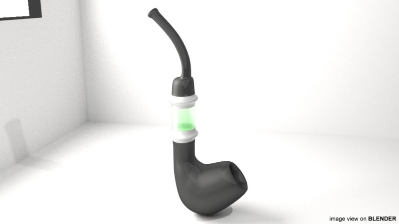 Smoking Pipe - E-pipe 3D Модель .c4d .max .obj .3ds .fbx .stl .blend 