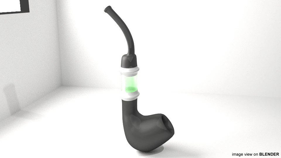 Rauchpfeife - E-Pfeife 3D Modell .c4d .max .obj .3ds .fbx .stl .blend 