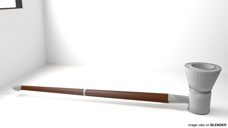 Smoking Pipe - Oval 3Dモデル .c4d .max .obj .3ds .fbx .stl .blend