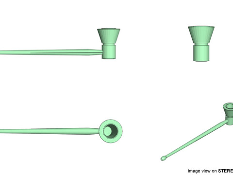 Smoking Pipe - Oval 3Dモデル