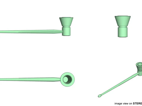 Smoking Pipe - Oval 3D Model
