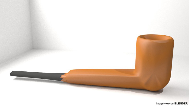 Smoking Pipe - Panel Model 3D .c4d .max .obj .3ds .fbx .stl .blend 
