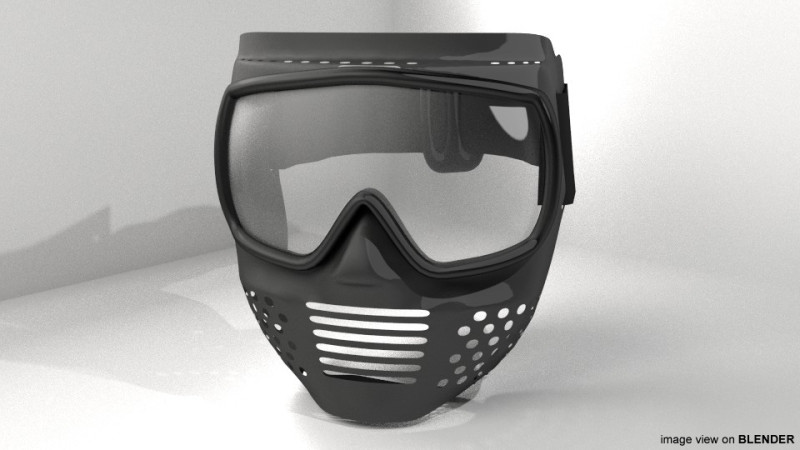 Paintball Facemask - Type 1 3D-Modell .c4d .max .obj .3ds .fbx .stl .blend 