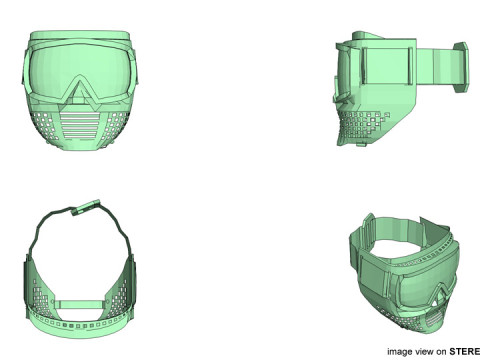 Paintball Facemask - Type 1 3D-Modell
