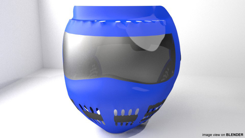 Paintball Facemask - Type 2 3D Модель .c4d .max .obj .3ds .fbx .stl .blend 