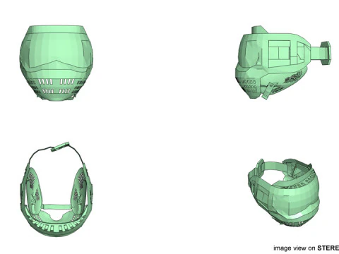 Paintball Facemask - Type 2 3D Model