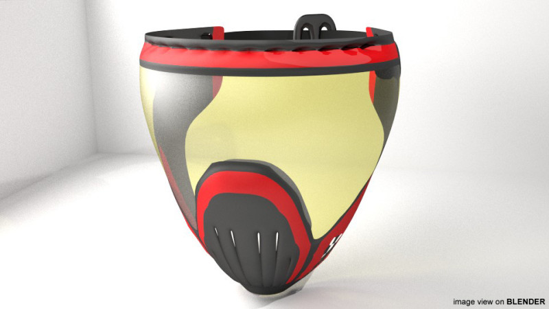 Paintball Facemask - Type 3 Model 3D .c4d .max .obj .3ds .fbx .stl .blend 