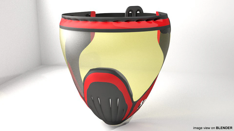 Paintball Facemask - Type 3 3D Model .c4d .max .obj .3ds .fbx .stl .blend 
